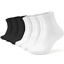 AugRing Women Crew Socks Casual Athletic Gym Running Cozy Cotton Calf Socks For Women 3-6 Pack Size 5-11