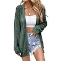 Women Crochet Lightweight Cardigan Cover Up Open Front Long Sleeve Summer Cardigans