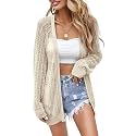 Women Crochet Lightweight Cardigan Cover Up Open Front Long Sleeve Summer Cardigans