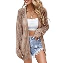 Women Crochet Lightweight Cardigan Cover Up Open Front Long Sleeve Summer Cardigans