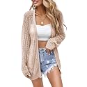 Women Crochet Lightweight Cardigan Cover Up Open Front Long Sleeve Summer Cardigans