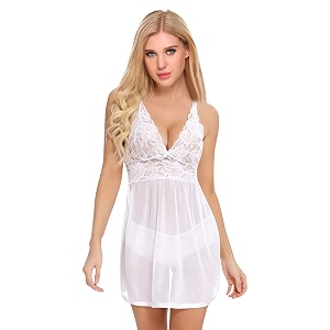 Women Cross Strap Solid Babydoll Above Knee