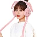 Women Cute Rabbit Moving Ears &amp; Sound Earmuff Soft Cozy Plush Winter Ear Warmer for Cold Weather Outdoor Headband for Kids Girls Boys |Age above 5 yrs