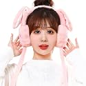 Women Cute Rabbit Moving Ears &amp; Sound Earmuff Soft Cozy Plush Winter Ear Warmer for Cold Weather Outdoor Headband for Kids Girls Boys |Age above 5 yrs