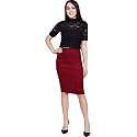 Women Designer Solid Pencil Skirt