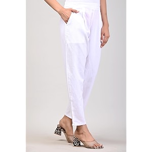Women Elastic Waist Regular Fit Casual Cotton