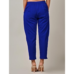 Women Elastic Waist Regular Fit Casual Cotton