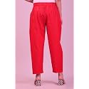 Women Elastic Waist Regular Fit Casual Cotton