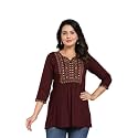 Women Embroidered Anarkali Short Kurti Stylish