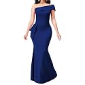 CuteCherry Women’s Formal One Shoulder Mermaid Bodycon Maxi Dress
