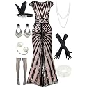 Women Evening Maxi Long Dress 1920s Sequin