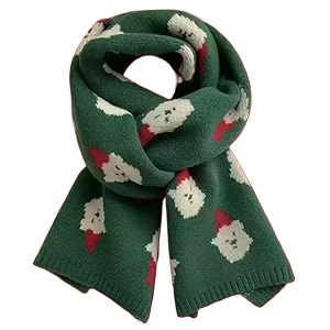 womens wool scarf  christmas winter knitted neck wrap soft warm festive scarf 160x20cm