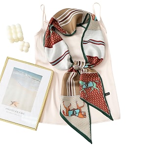 corsskulture lightweight satin ribbon scarf for women39s 150 x 15 cm  silky soft scarf perfect for gifting