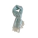 Tasselled Silver Blue Shawl for Women | Large &amp; Lightweight Silk Stole for Women | Stylish Hair &amp; Neck Scarf, Wrap, &amp; Head Scarf for Women |Silk Stole for Girls-All Season