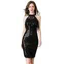 Women Flapper Dresses 1920s V Neck Beaded Fringed Great Gatsby Club &amp; Night Out Dresses