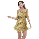 Women Flapper Dresses 1920s V Neck Beaded Fringed Great Gatsby Club &amp; Night Out Dresses