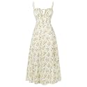 Women Floral Corset Dress 2026 Boho Midi Sundress Summer Dress