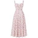 Women Floral Corset Dress 2026 Boho Midi Sundress Summer Dress