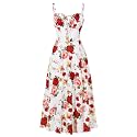 Women Floral Corset Dress 2026 Boho Midi Sundress Summer Dress