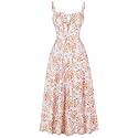 Women Floral Corset Dress 2026 Boho Midi Sundress Summer Dress