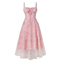 Women Floral Corset Dress 2026 Boho Midi Sundress Summer Dress