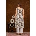 Women Floral Printed Sleeveless Round Neck Pure