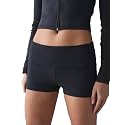 Women Fold Over Lounge Shorts Sexy Low Rise Yoga Shorts