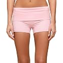 Women Fold Over Lounge Shorts Sexy Low Rise Yoga Shorts