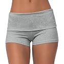 Women Fold Over Mini Shorts Y2K Lounge Pajama Bottoms Low Rise Booty Shorts