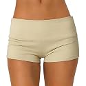 Women Fold Over Mini Shorts Y2K Lounge Pajama Bottoms Low Rise Booty Shorts