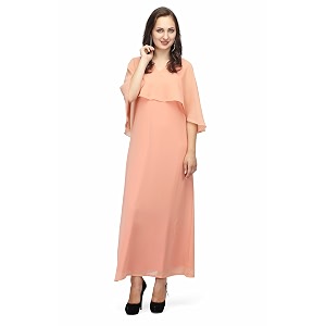Women Georgette A-Line Knee-Length Casual Dress