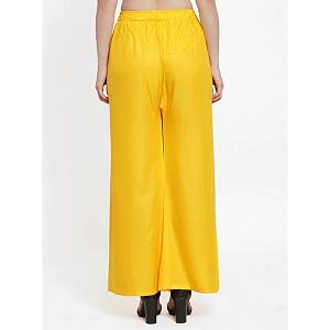 womengirls regular fit flared wide leg non-transparent solid color cotton blend soft rayon fabric palazzo  14 colours  size xs - 2xl