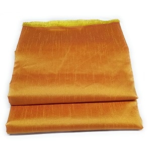 womengirls unisex ethnic unstitched raw poly-silk solid quality plain fabricclothdress material for kurta pyjama suit pallazo blouse etc golden orange 1 meter