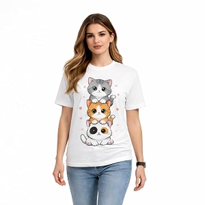 Women Graphic Printed T-Shirt Stylish Casual