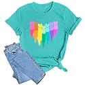 Women Happy Easter T Shirt Bunny Rabbit Graphic T-Shirt Funny Letter Printed Shirts Short Sleeve Tops