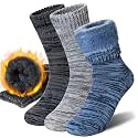 Women Heated Socks Ski Winter Thermal Hiking Snowboarding Thick Boot Insulated Socks 3 Pairs