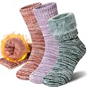 Women Heated Socks Ski Winter Thermal Hiking Snowboarding Thick Boot Insulated Socks 3 Pairs