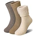 Women Heated Socks Ski Winter Thermal Hiking Snowboarding Thick Boot Insulated Socks 3 Pairs