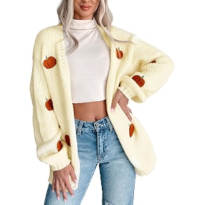Women Holiday Sequin Cardigans Funny Graphic Button