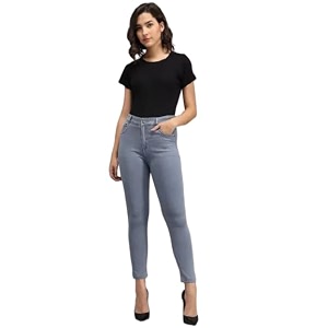 Women Jeans Slim Fit Mid-Rise Clean Look