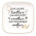 Women Jewelry Dish, Our Laughs Limitless, Memories Countless, Endless, Unique Female Gifts for Friends Birthday, Wedding, Mother's Day