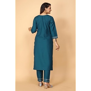 Women Kurta Pant Dupatta Set FJ White