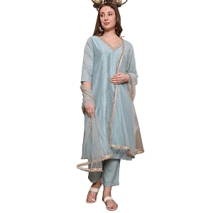 Women Kurta Set with Dupatta Embroidered