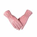 Women Leather Touch Screen Gloves, Winter Gloves for Ladies, Warm Touchscreen Windproof Texting Cashmere Lined Gloves