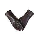 Women Leather Touch Screen Gloves, Winter Gloves for Ladies, Warm Touchscreen Windproof Texting Cashmere Lined Gloves