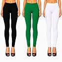 Women Leggings Multi Color Combo Pack 3