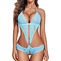 ANSARI Hosiery Women Lingerie Lace Teddy One Piece Babydoll Mini Bodysuit/Babydoll Lingerie/Honeymoon Dress for Woman