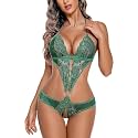 ANSARI Hosiery Women Lingerie Lace Teddy One Piece Babydoll Mini Bodysuit/Babydoll Lingerie/Honeymoon Dress for Woman