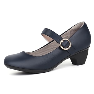 Women Mary Janes Pumps Chunky Shoes Dress