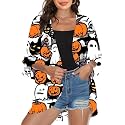 Women Merry Christmas Costume Xmas Tree Kimono Santa Hat Cardigan Snowman Snowflakes Cover Up Ugly Reindeer Blouse Tops